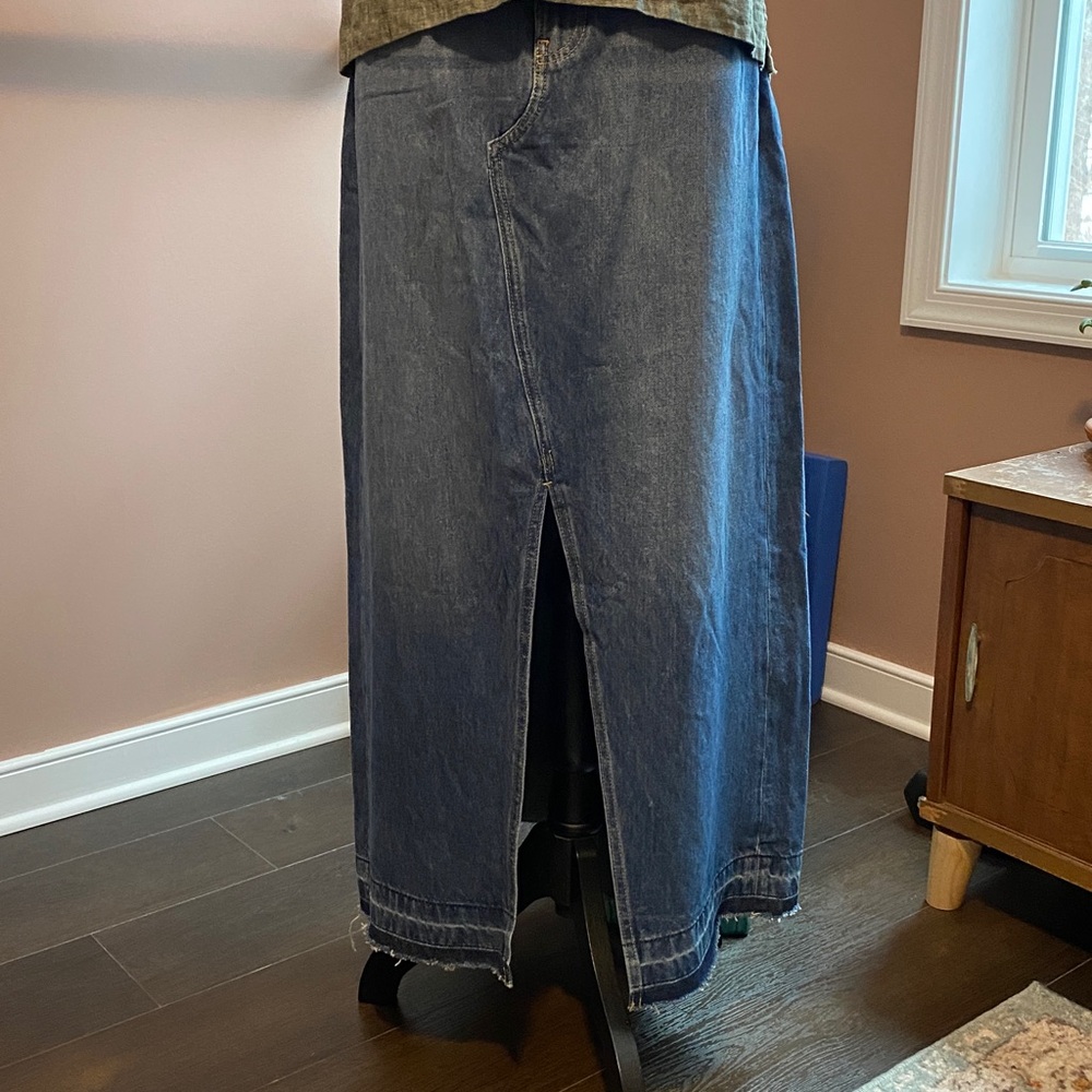 Gap denim maxi skirt 8 NWTs - Picture 2 of 7